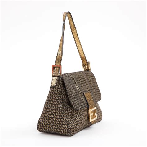 fendi cloth clutch bag|Fendi baguette pouch.